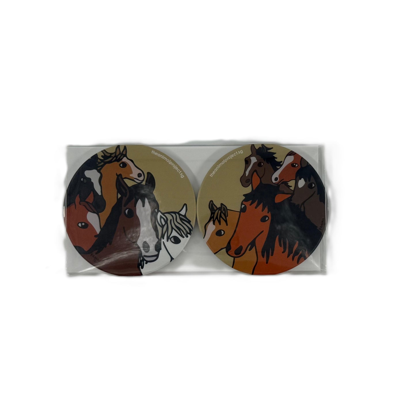 Ceramic Coaster (Set of 2)- Horse