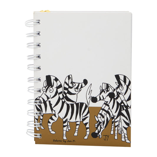 A5 Notebook - Zebra Design - Gold