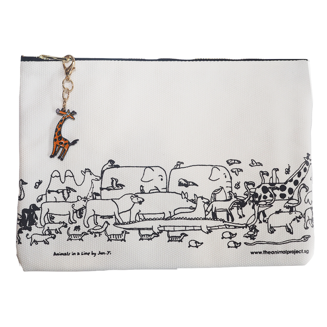 Pouch with Charm - Giraffe Design | The Animal Project – The Animal Project  Sg