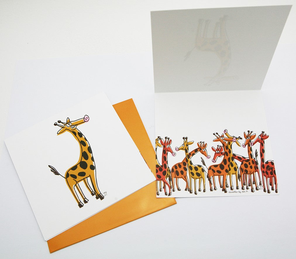Pop-Up Greeting Card (2 Sets of 3) - Giraffe, Flamingo and Koala