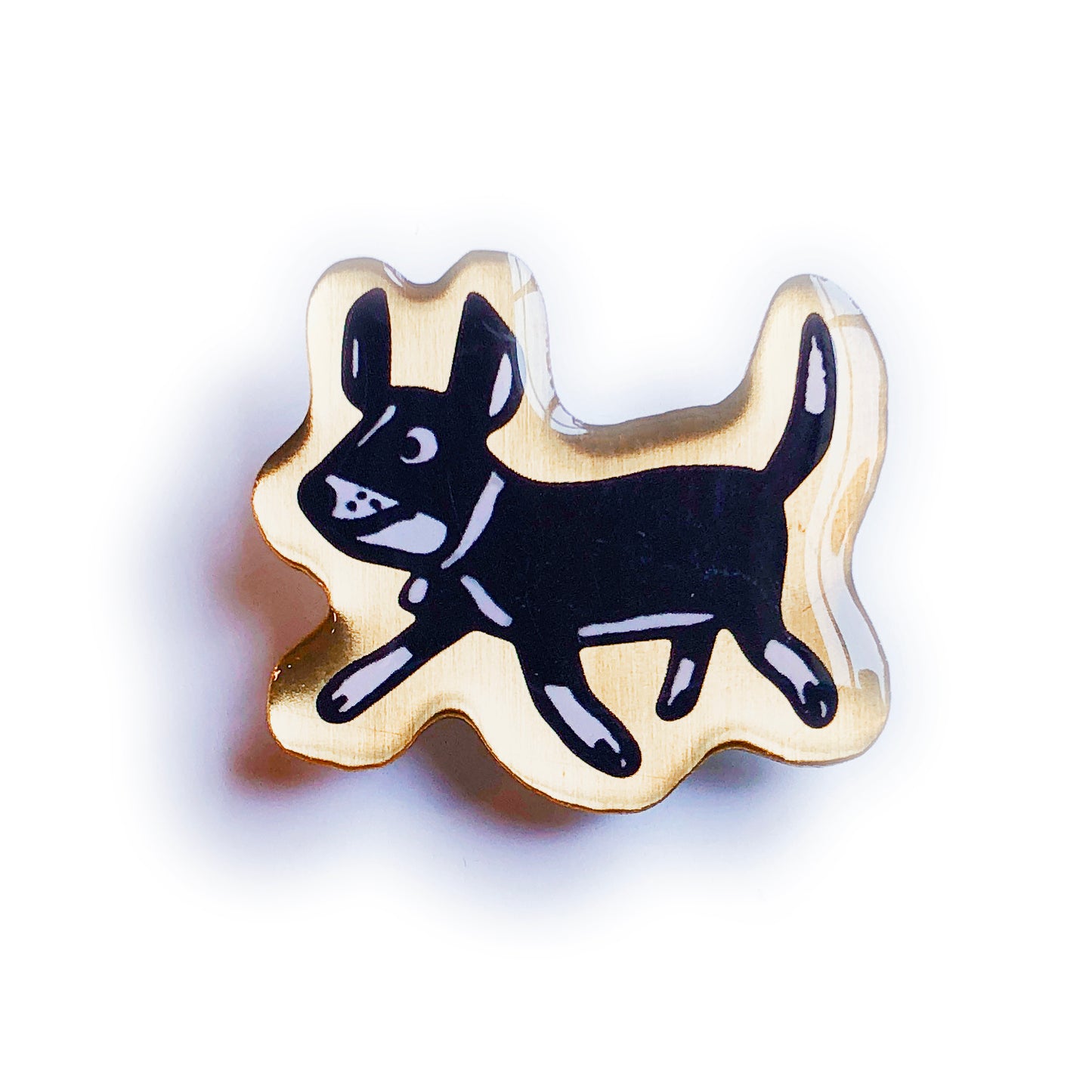 Animals drawn by Jun-Yi, an artist with special needs • Dimension : 3.5cm x 3.2cm (L x W) • Material: Copper Base with Epoxy Finishing • Rubber pin back for a comfortable fit