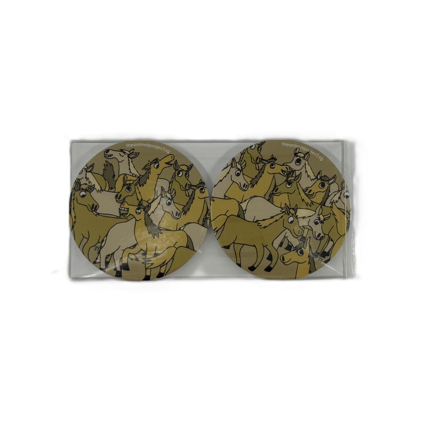 Ceramic Coaster (Set of 2)- Horse