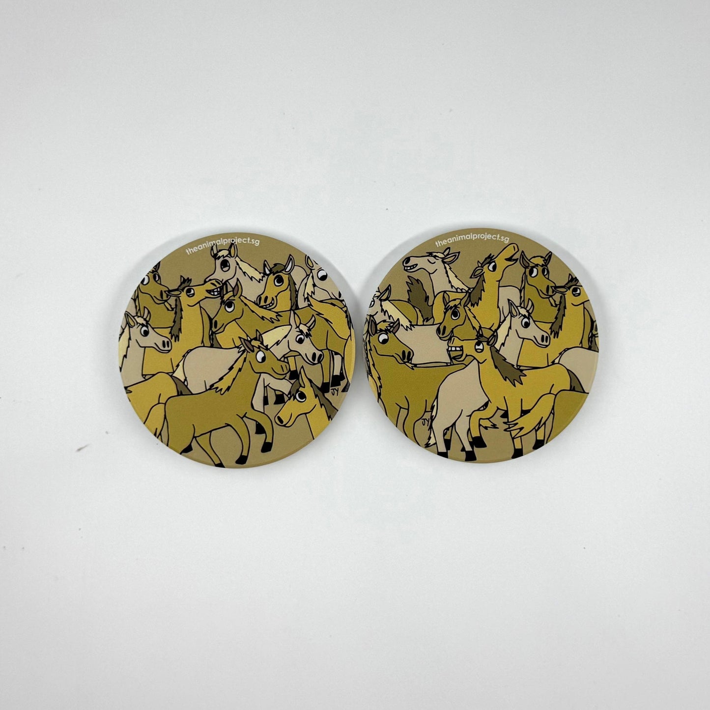 Ceramic Coaster (Set of 2)- Horse