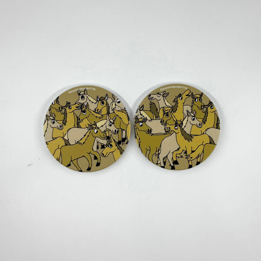 Ceramic Coaster (Set of 2)- Horse