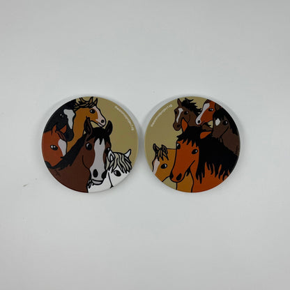 Ceramic Coaster (Set of 2)- Horse