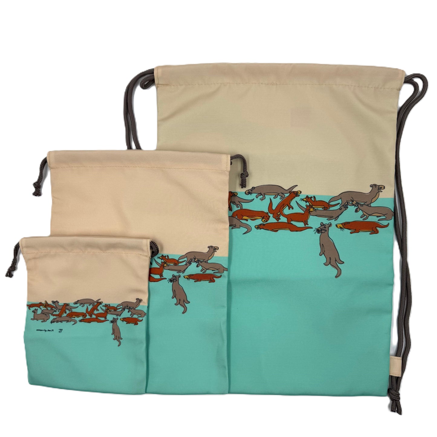 Drawstring Bag (Set of 3) - Otter