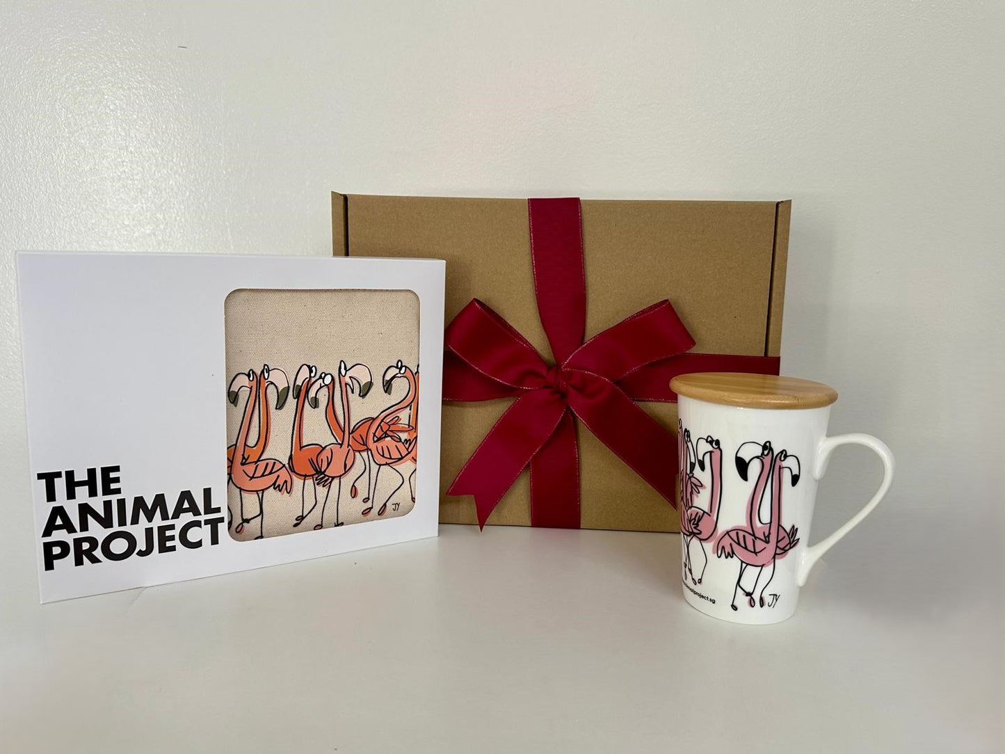 Gift Hamper Box - Flamingo (Pouch & Tall Mug)