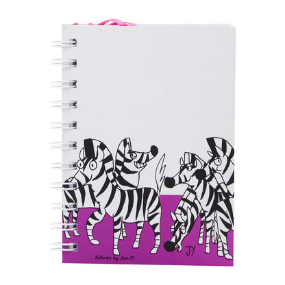 A5 Notebook - Zebra Design - Plum