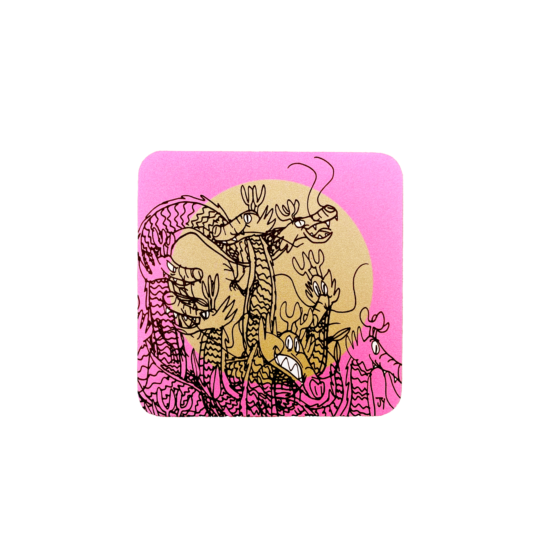 Cork Coasters (Set of 4) - Dragon