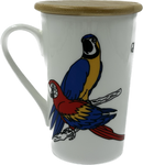 Tall Mug w/ Bamboo Lid - Macaw
