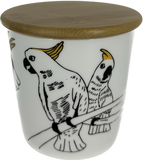 Wide Tapered Mug w/Bamboo Lid - Cockatoo