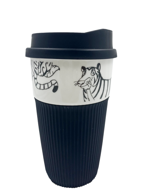 B&W Thermal Mug - Tiger