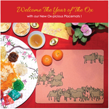 [CNY Limited Edition] Placemat Set B 2pcs - Ox by Jun-Yi