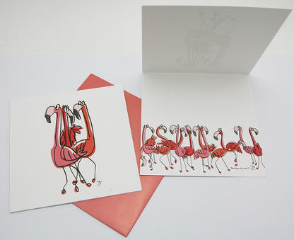 Pop-Up Greeting Card (2 Sets of 3) - Giraffe, Flamingo and Koala