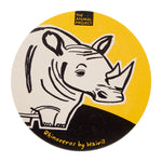 Ceramic Fridge Magnet - Rhinoceros by Hairil