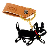 Keychain - Dog w/ Gold Ring