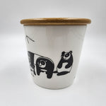 Wide Tapered Mug w/Bamboo Lid - Panda